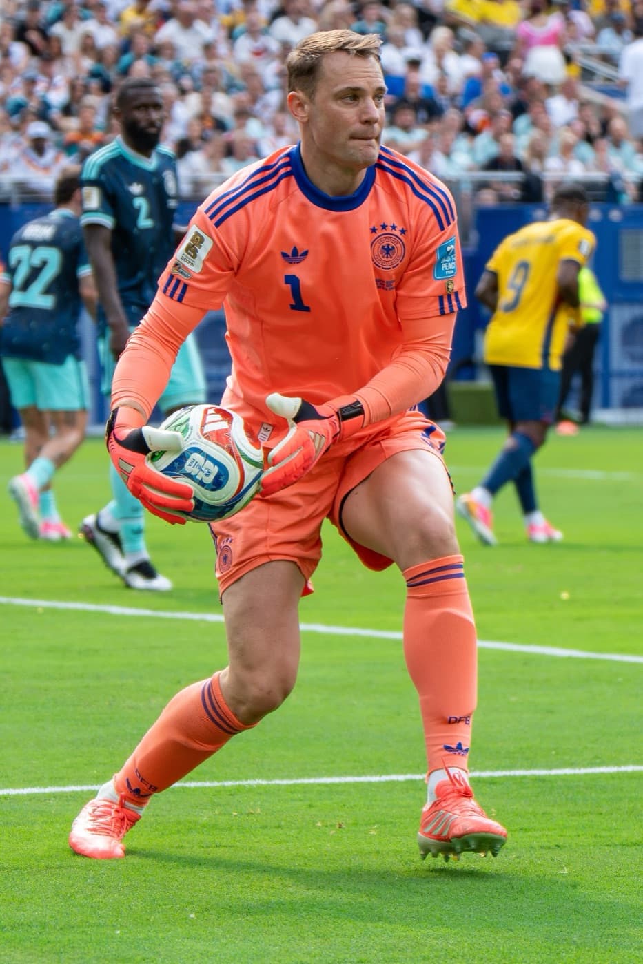 Manuel Neuer in goal for Germany